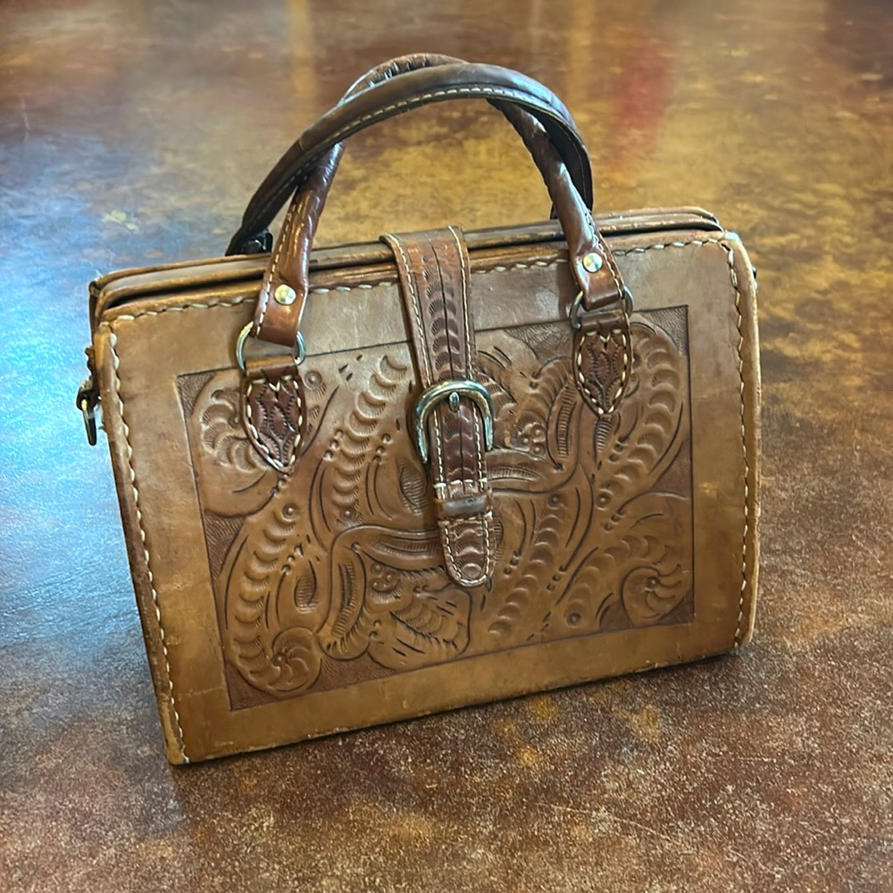 Vintage western leather handbag